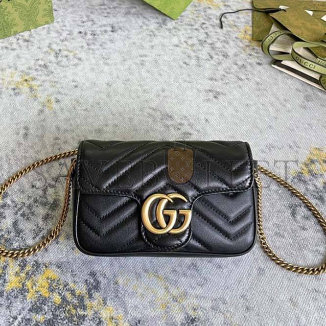 G*u*i marmont matelasse leather super mini bag 476433  (19.5*10.2*5.1cm)